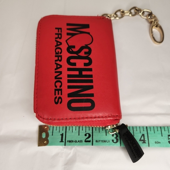 Moschino Red Wallet with Gold Chain - Picture 7 of 11